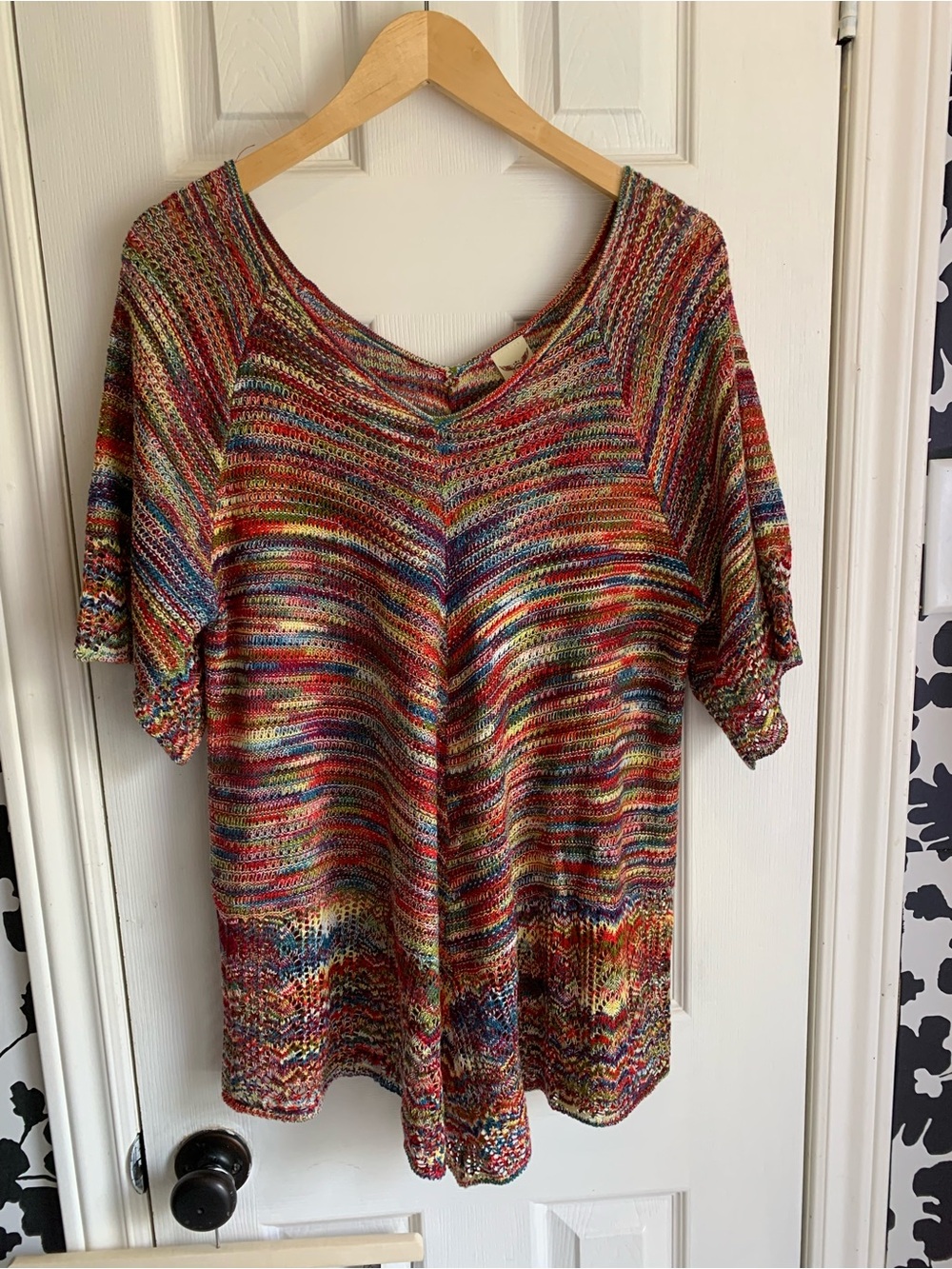 Faded Glory Multicolor Striped Knit tunic top